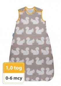 Wyjątkowy Śpiworek Grobag Anorak Kissing Squirells - grubość 1,0 tog, Gro Company